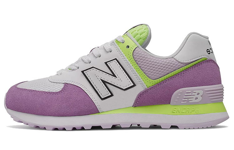 Buy New Balance 574系列 輕便透氣休閒跑步鞋 女款 白紫