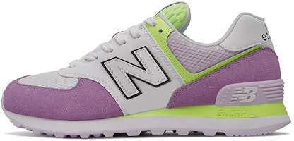 New Balance 574系列 輕便透氣休閒跑步鞋 女款 白紫 Buy New Balance 574系列 輕便透氣休閒跑步鞋 女款 白紫