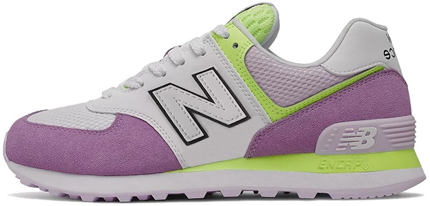 New Balance 574系列 輕便透氣休閒跑步鞋 女款 白紫 Buy New Balance 574系列 輕便透氣休閒跑步鞋 女款 白紫