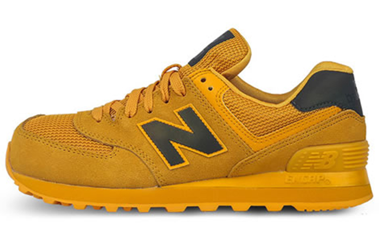 Buy New Balance 574系列 耐磨透氣復古低幫跑步鞋 女款 黃棕色