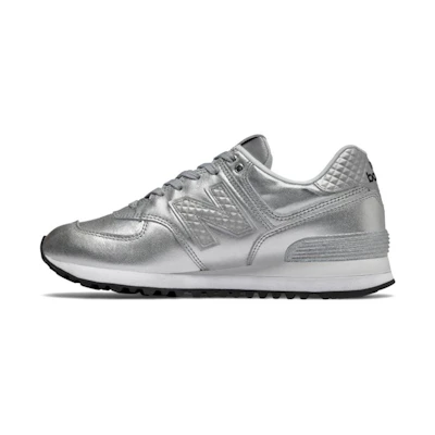 (W) NB 574 Glitter Punk Slivery 'Silver'