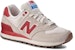 (W) New Balance 574 Kelabu/Merah WL574RSA