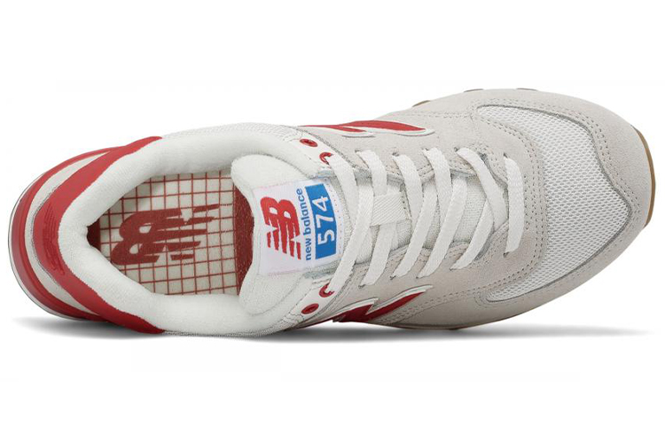 Shop New Balance NB 574 經典休閒 低筒 跑步鞋 女款 灰紅色