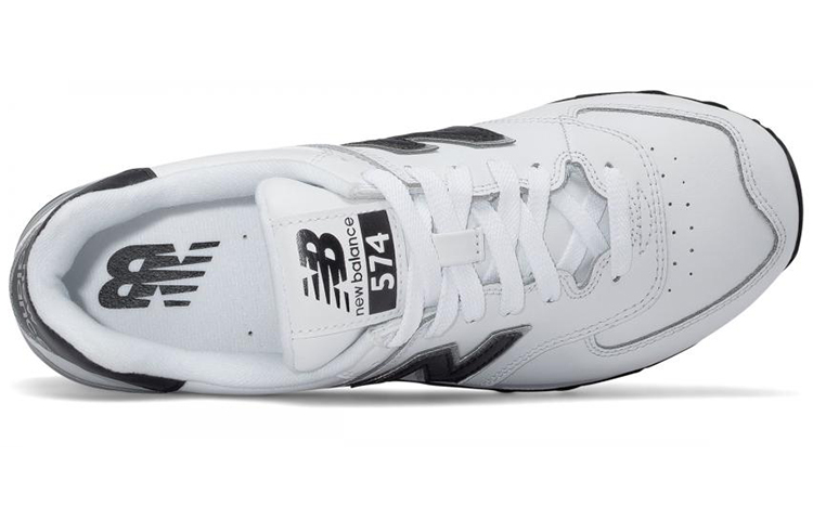 (W) NB 574 Leather 'Black White' 圖 3