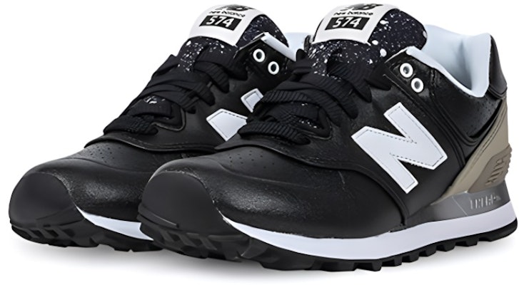 New Balance 574系列 減震防滑耐磨 低幫跑步鞋 女款 黑色 Lookbook New Balance 574系列 減震防滑耐磨 低幫跑步鞋 女款 黑色