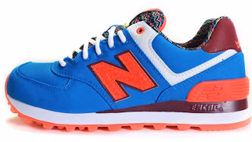 (Women) New Balance 574 Series Low Tops Blue Orange WL574SBE (Women) New Balance 574 Series Low Tops Blue Orange WL574SBE