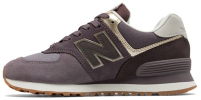 (Women) New Balance 574 Metallic Patch Purple WL574MLB (Women) New Balance 574 Metallic Patch Purple WL574MLB