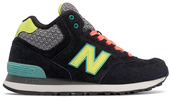 (W) New Balance 574 Potongan Tengah 'Hitam Neon' WH574WA Order (W) New Balance 574 Potongan Tengah 'Hitam Neon' WH574WA