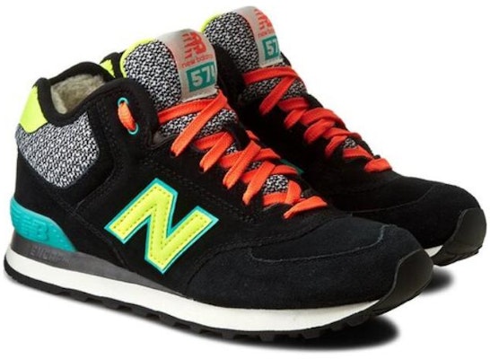 (Women) New Balance 574 Mid-Cut 'Black Neon' WH574WA Lookbook (Women) New Balance 574 Mid-Cut 'Black Neon' WH574WA