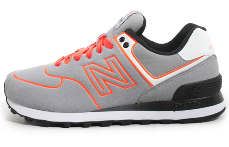 (W) NB 574 Neon Lights Sneakers Grey 'Gray Orange'