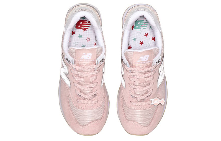 Shop New Balance NB 574 復古 耐磨透氣 低筒 跑步鞋 女款 貝殼粉