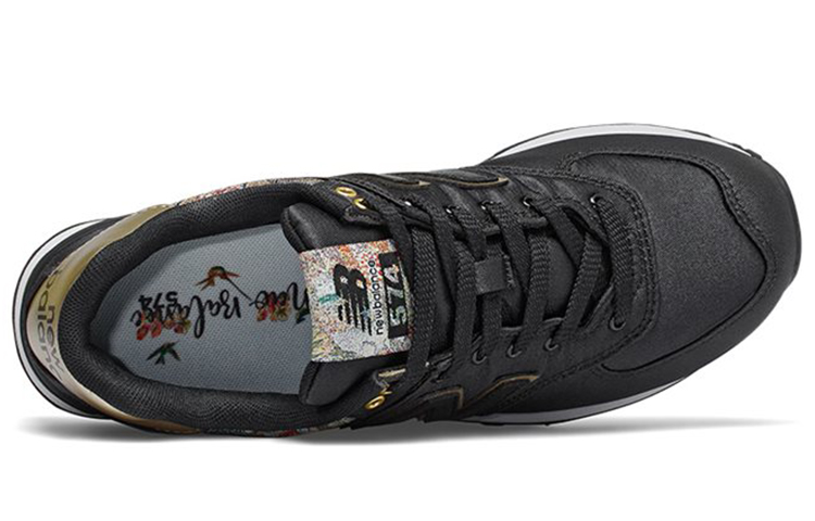 Lookbook (W) New Balance 574 Serie Oro 'Negro Oro Blanco' WL574SNC