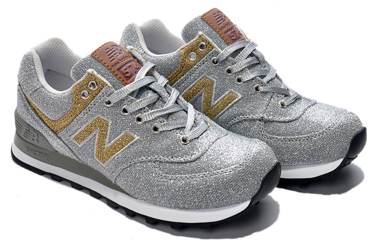 Order (W) New Balance 574 Zapatillas Low-Top Plata/Oro WL574THJ