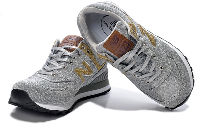(W) New Balance 574 Siri Low-Top Perak/Emas WL574THJ Lookbook (W) New Balance 574 Siri Low-Top Perak/Emas WL574THJ