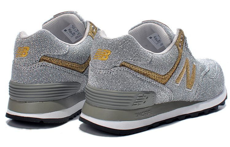 Shop (W) New Balance 574 Zapatillas Low-Top Plata/Oro WL574THJ