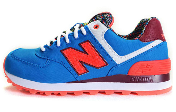 Buy (W) New Balance 574 Siri Kasut Rendah Biru Jingga WL574SBE