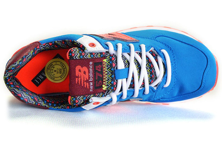Lookbook (W) New Balance 574 Siri Kasut Rendah Biru Jingga WL574SBE
