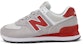 (W) New Balance 574 Siri Kelabu Merah WL574WNB