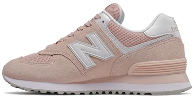(Women) New Balance 574 Series Pink White B Wide WL574OAB (Women) New Balance 574 Series Pink White B Wide WL574OAB