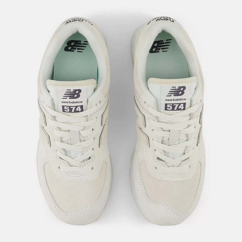 (W) NB 574 Sneakers Grey White Casual Shoes White color 圖 4