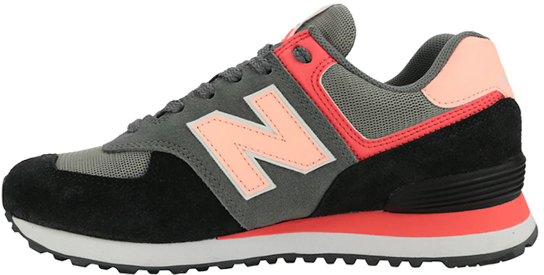 (W) New Balance 574 Series Hitam/Abu-Abu/Merah Muda Klasik WL574SJ2 Buy (W) New Balance 574 Series Hitam/Abu-Abu/Merah Muda Klasik WL574SJ2