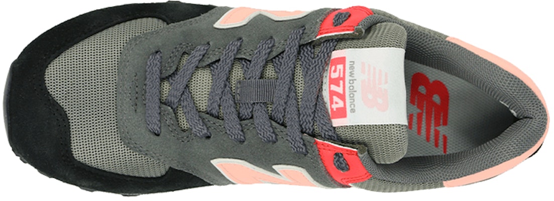 New Balance 574系列 Classic 減震耐磨 低幫跑步鞋 女款 黑灰粉 Lookbook New Balance 574系列 Classic 減震耐磨 低幫跑步鞋 女款 黑灰粉