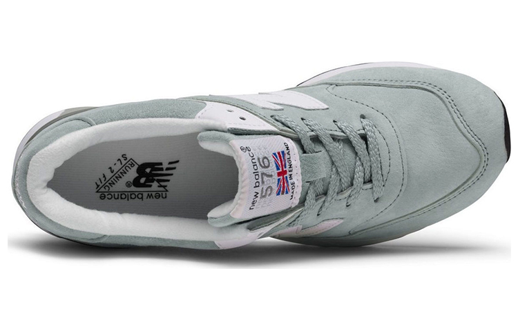Lookbook New Balance NB 576 復古 英產 低幫 跑步鞋 女款 灰綠色
