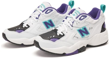 New Balance 608系列 減震防滑耐磨 低筒 訓練鞋 女款 白紫 Order New Balance 608系列 減震防滑耐磨 低筒 訓練鞋 女款 白紫