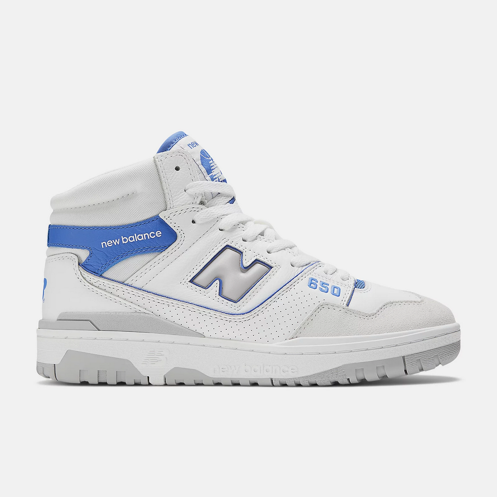 (Women) New Balance 650 High-Top Casual Shoes White Blue for Men and Women White color White color BB650RWI-D