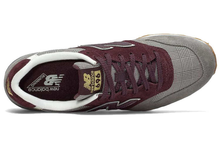 (W) NB 696 Glen Check Plaid 'Gray Wine Red White' 圖 4