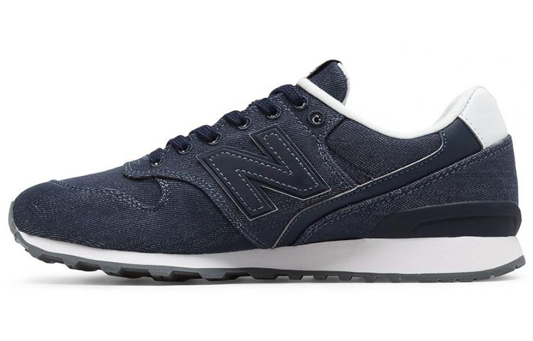 Buy (W) New Balance 696 Seri Katun Denim Sneakers Biru Tua Putih. WL696DI