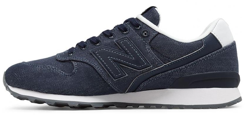 (W) New Balance 696 Seri Katun Denim Sneakers Biru Tua Putih. WL696DI Buy (W) New Balance 696 Seri Katun Denim Sneakers Biru Tua Putih. WL696DI