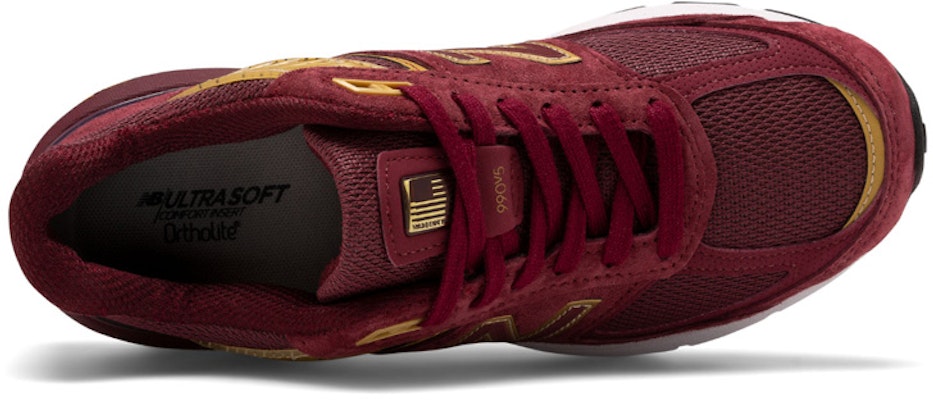 (W) New Balance 990v5 美国制造 '酒红金' W990BG5 Lookbook (W) New Balance 990v5 美国制造 '酒红金' W990BG5