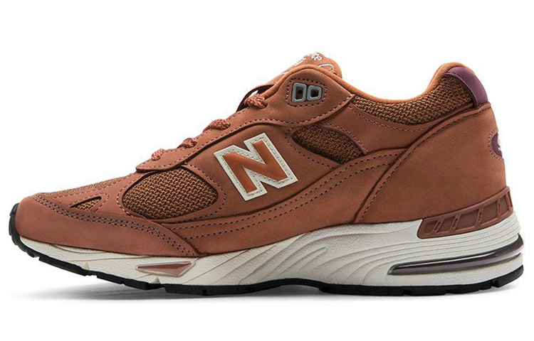Buy (W) New Balance 991 Seri Tahan Lama Nyaman Sepatu Olahraga Coklat 'Merah' W991OPO