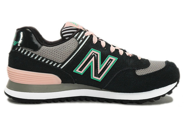 Order New Balance 574系列 低幫跑步鞋 黑粉色 女款