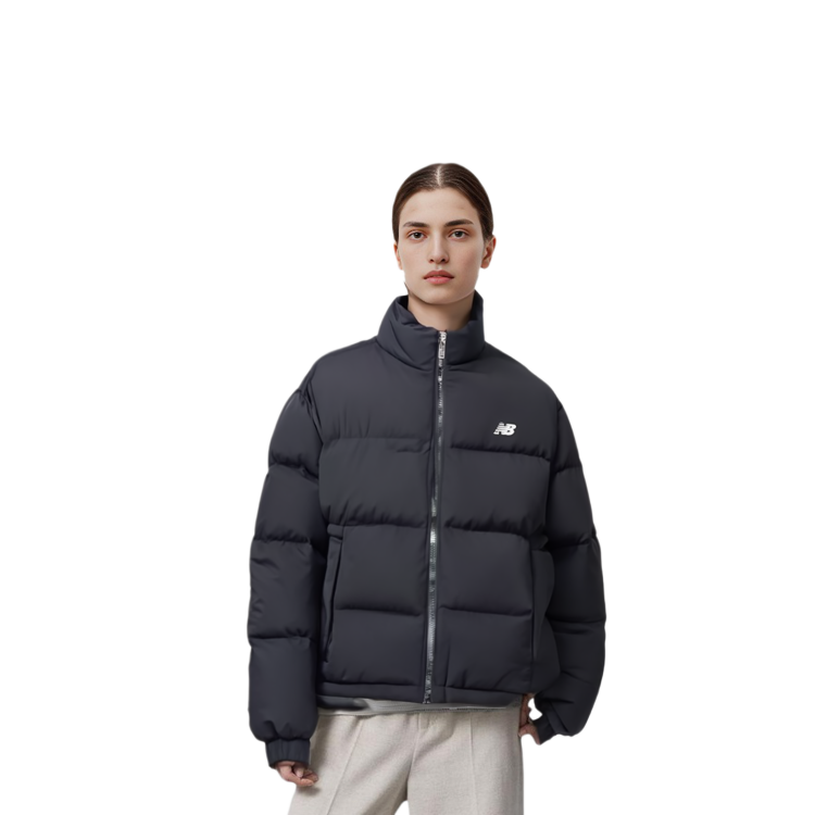 Shop (W) 新百伦 黑色高领拉链长袖羽绒服 AWJ34303-BK