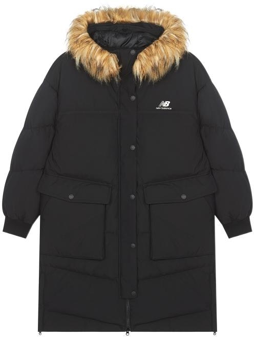 women-new-balance-black-hooded-down-jacket-with-logo-and-fur-trim-awj-14354-bk