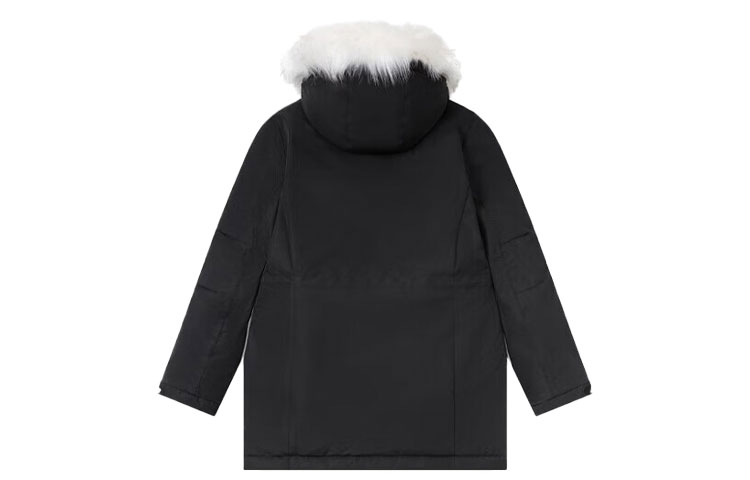 Lookbook (W) ニューバランス ブラックロゴフード付きフリース襟パファージャケット. 5PC44432-BK