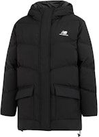 (Women) New Balance Black Puffer Jacket with Contrast Logo Print. AWJ23333-BK (Women) New Balance Black Puffer Jacket with Contrast Logo Print. AWJ23333-BK