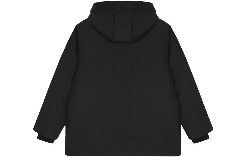 Lookbook (W) 新百伦黑色带Logo印花拉链口袋羽绒夹克. AWJ24304-BK