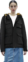 Details for (Women) New Balance Black Solid Color Hooded Zipper Down Jacket NPD44152-BK