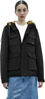 (W) New Balance 黑色纯色连帽拉链羽绒夹克 NPD44152-BK Details for (W) New Balance 黑色纯色连帽拉链羽绒夹克 NPD44152-BK