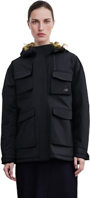 (W) New Balance 黑色纯色连帽拉链羽绒夹克 NPD44152-BK Cheap (W) New Balance 黑色纯色连帽拉链羽绒夹克 NPD44152-BK