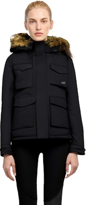 (W) New Balance 黑色纯色连帽拉链羽绒夹克 NPD44152-BK 1