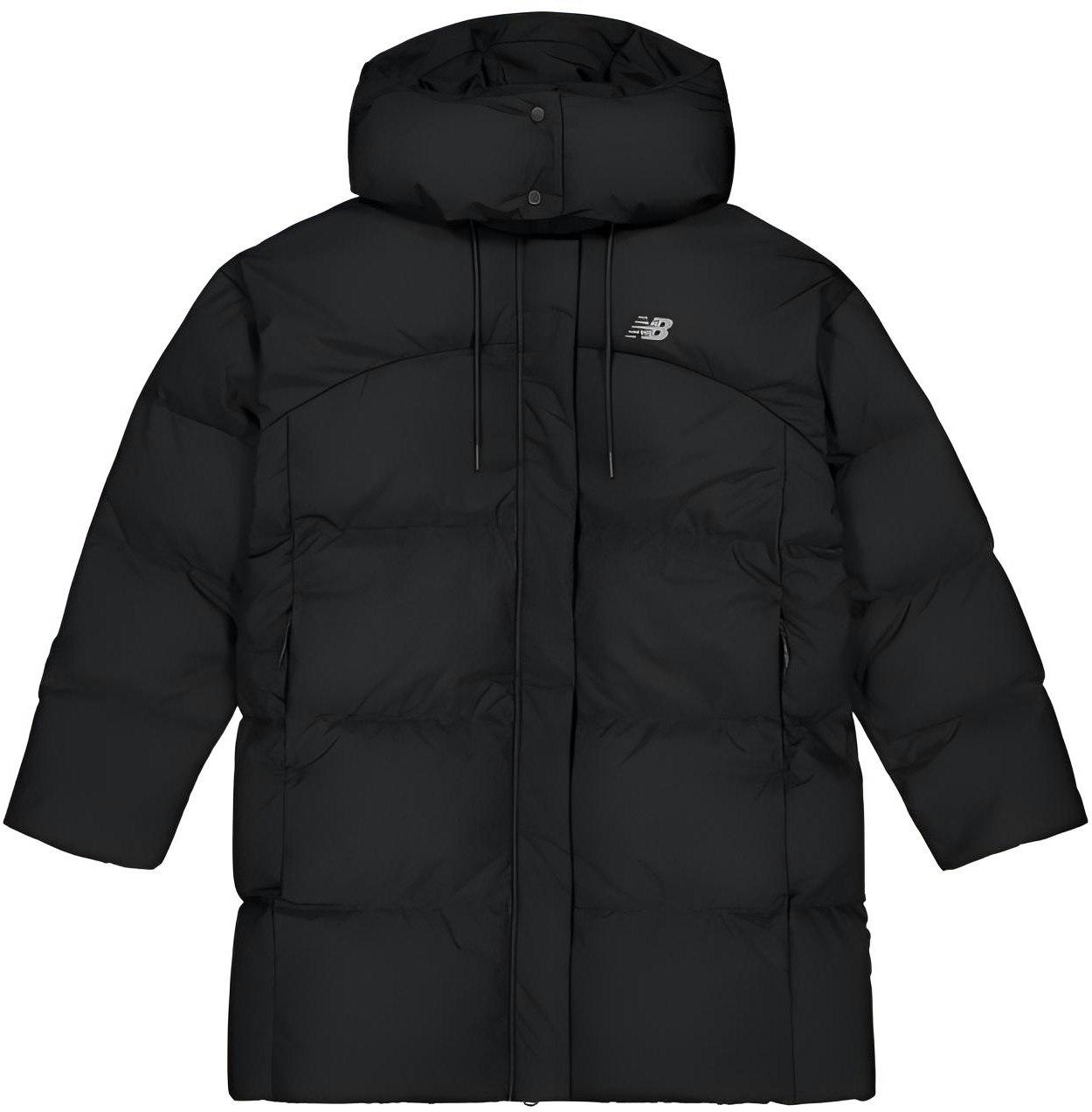 women-new-balance-black-solid-color-zip-up-hooded-down-jacket-npd-48112-bk