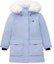 Buy (Women) New Balance Blue Hooded Puffer Jacket with Logo Print and Fur Collar. 5PC44432-LBL