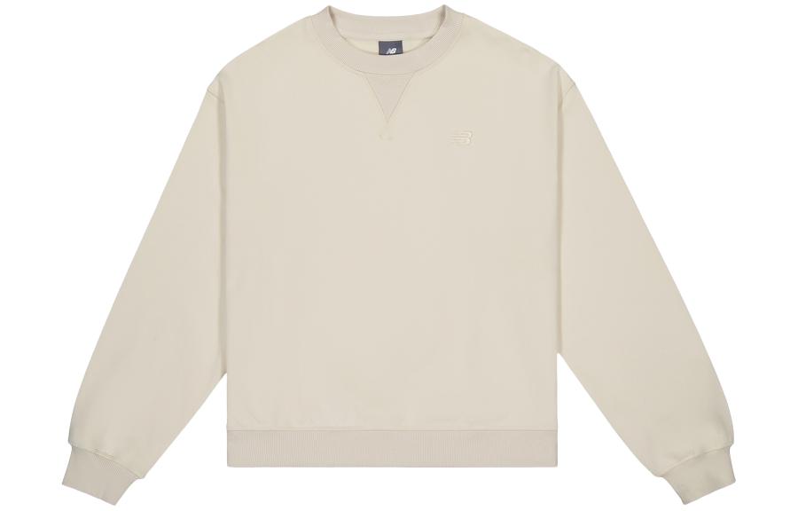 (Women) New Balance  Casual Khaki Crewneck Knit Pullover Sweatshirt. WT41500-LIN