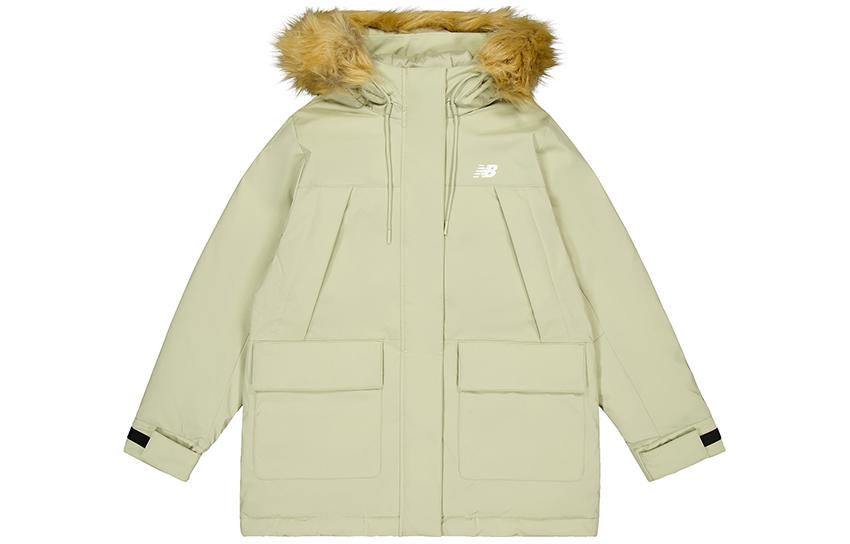 (Women) New Balance  Green Windproof Hooded Down Jacket. AWJ34305-FUG