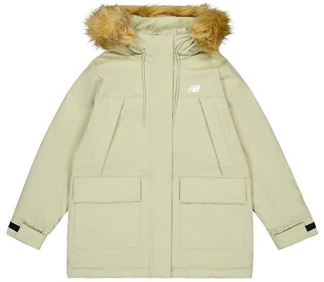 (W) New Balance Chaqueta Verde Acolchada con Capucha a Prueba de Viento. AWJ34305-FUG Order (W) New Balance Chaqueta Verde Acolchada con Capucha a Prueba de Viento. AWJ34305-FUG