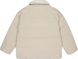 Lookbook (Women) New Balance Letter Zip Warm Down Jacket with Fur Collar Khaki. NPD4E122-LBE